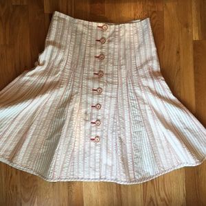 Nanette Lepore Front Button Paneled Stripe Skirt 4